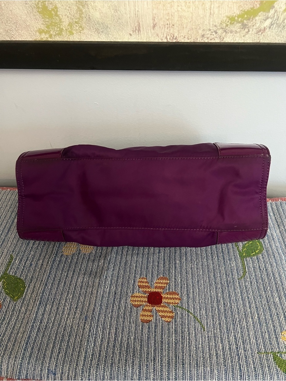 Tory Burch Mini Ella Purple Satchel Bag - Picture 8 of 10